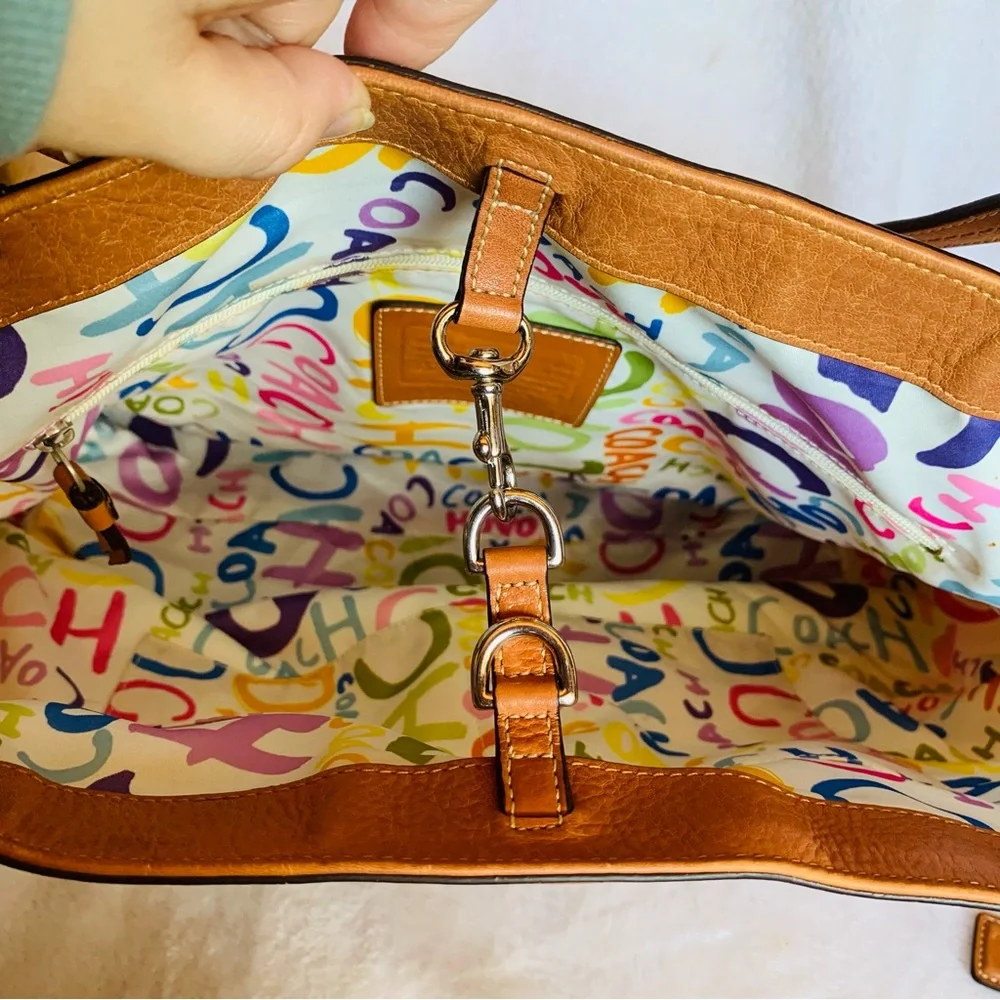 COACH✨XL Legacy Stripe Nylon Hamptons Tote_10